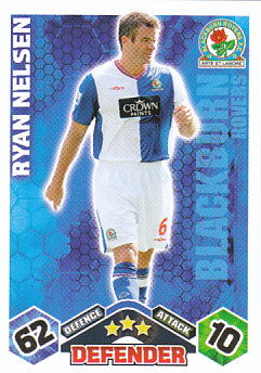 Ryan Nelsen Blackburn Rovers 2009/10 Topps Match Attax #60